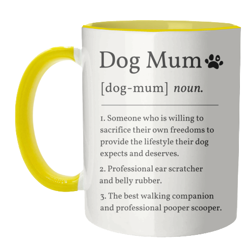 Mugs 'Dog Mum Definition Funny Dictionary Style Quote Print'