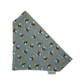 Bee Print Dog Bandana-Grey