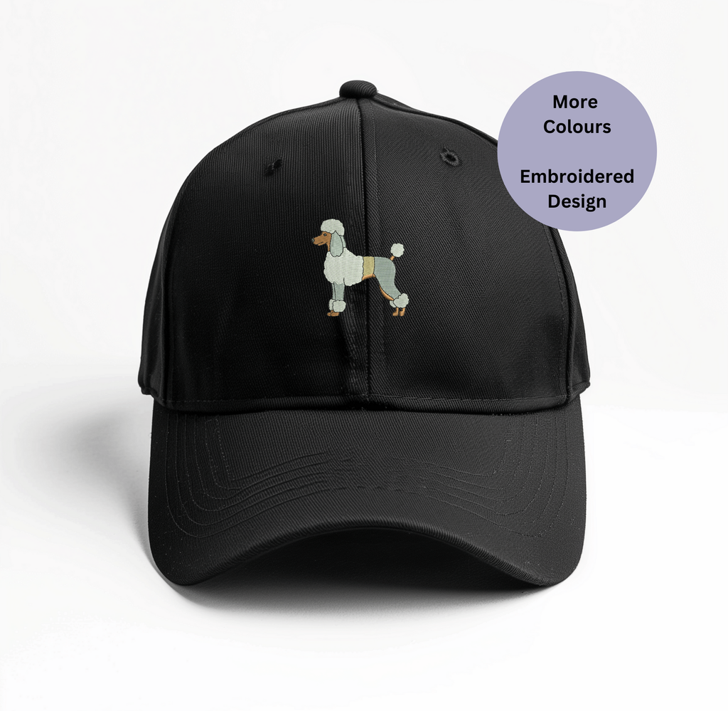Embroidered Poodle dog baseball cap - Unisex