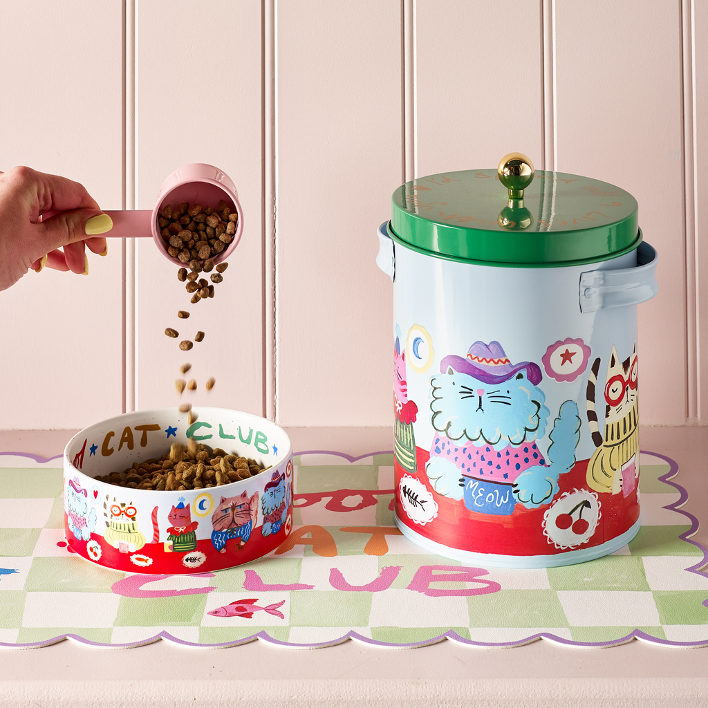 Cool Cat Club Storage Tin & Scoop