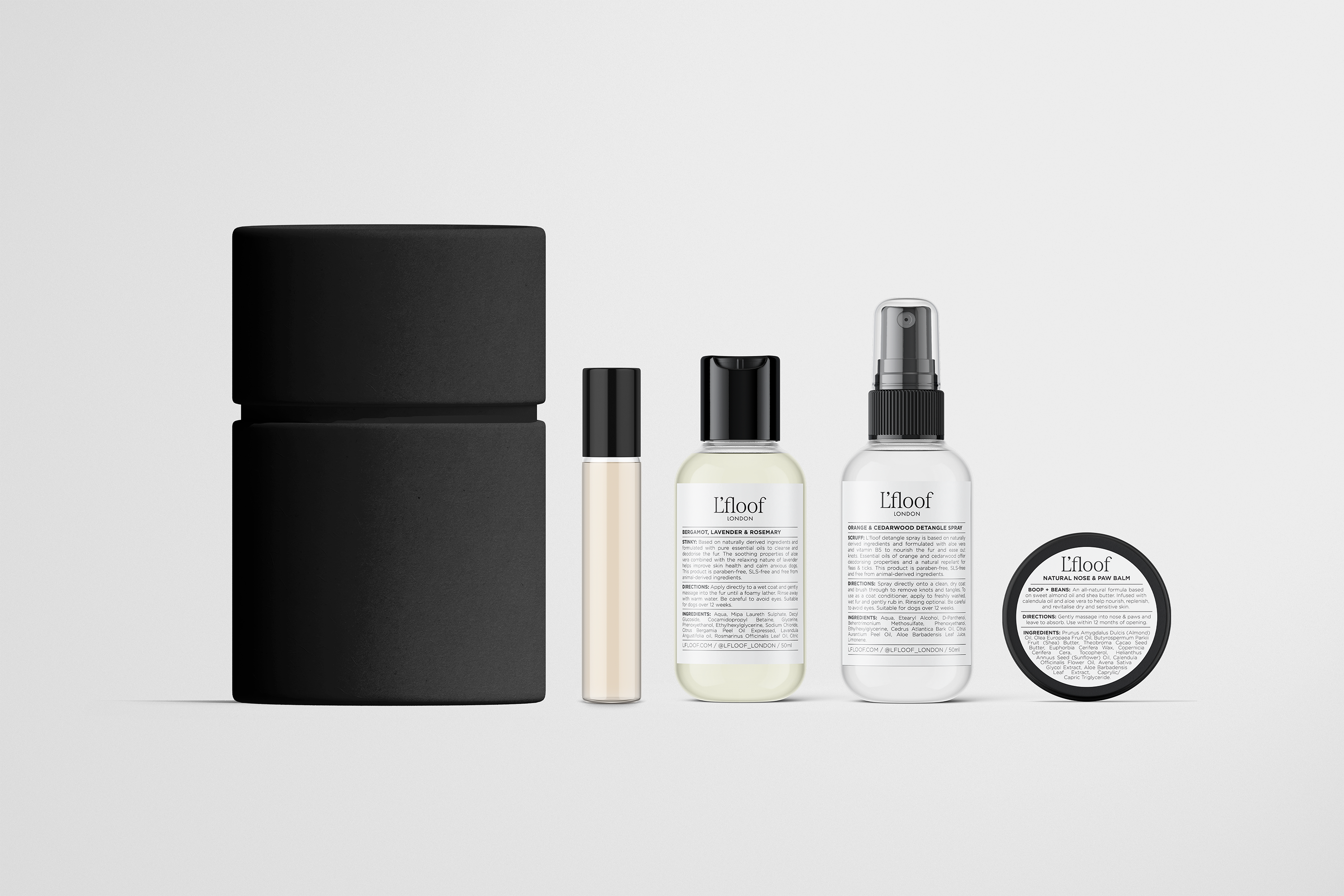 L'floof travel-size grooming set