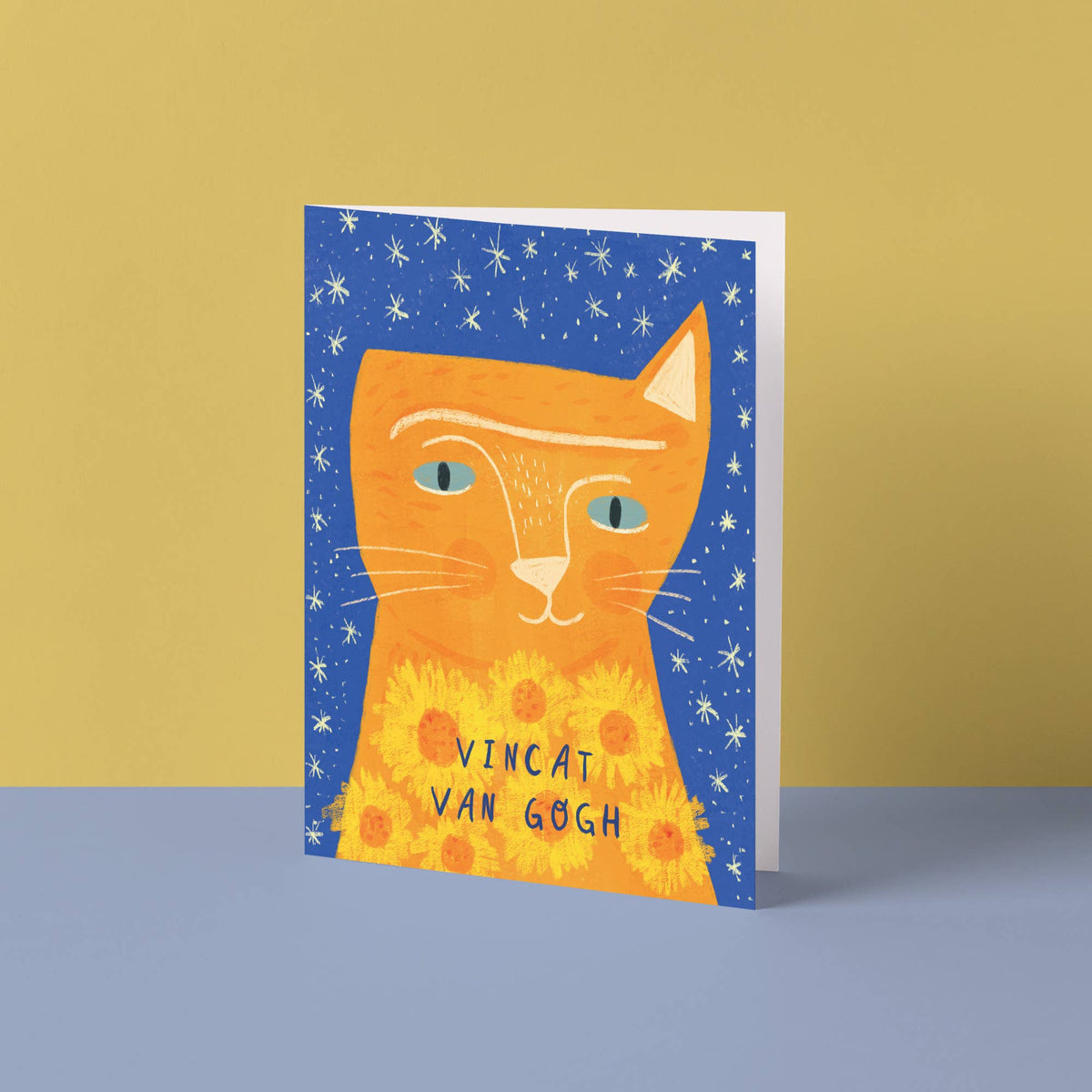 Vincat Van Gogh Cat Artist Card