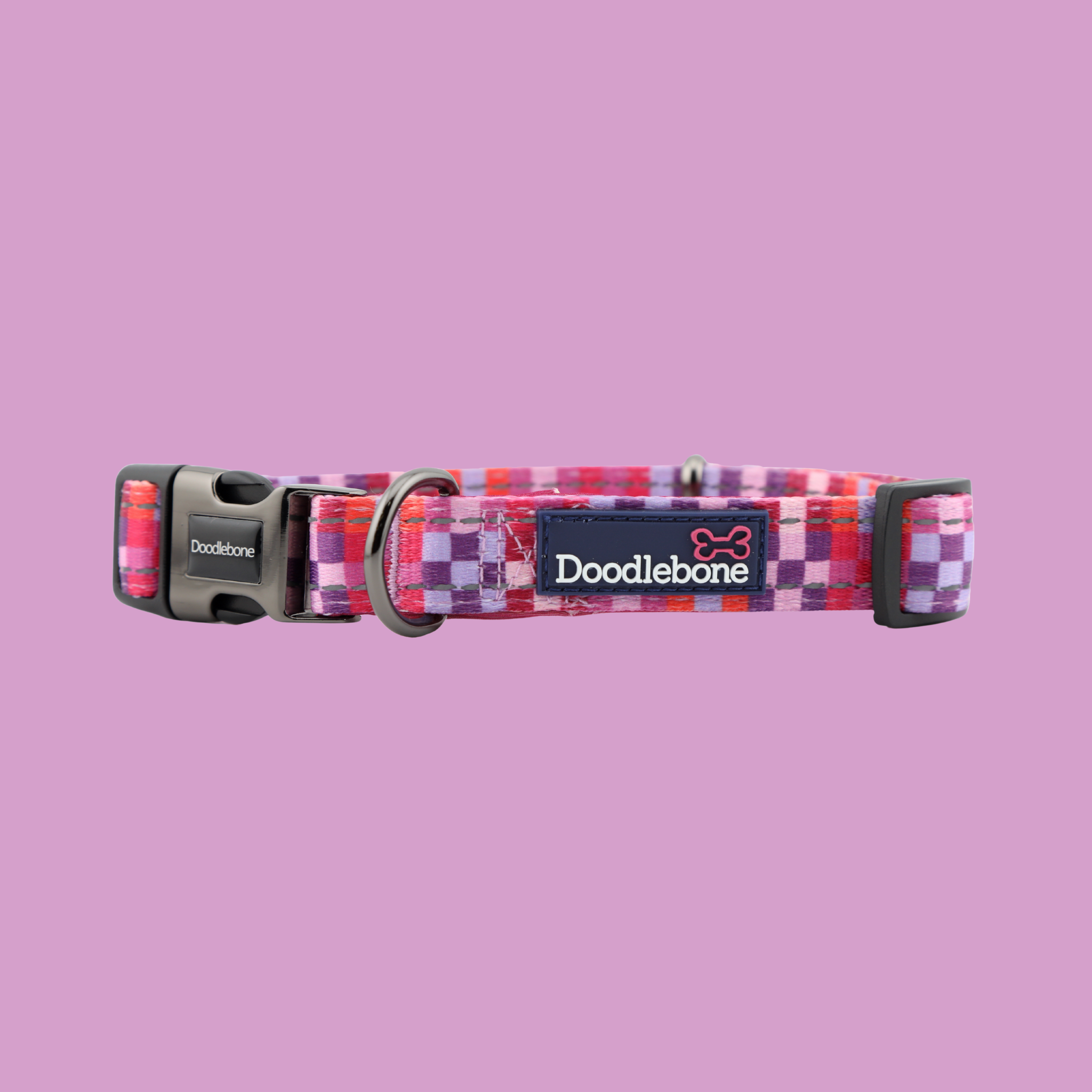 Padded Dog Collar - Checkmate
