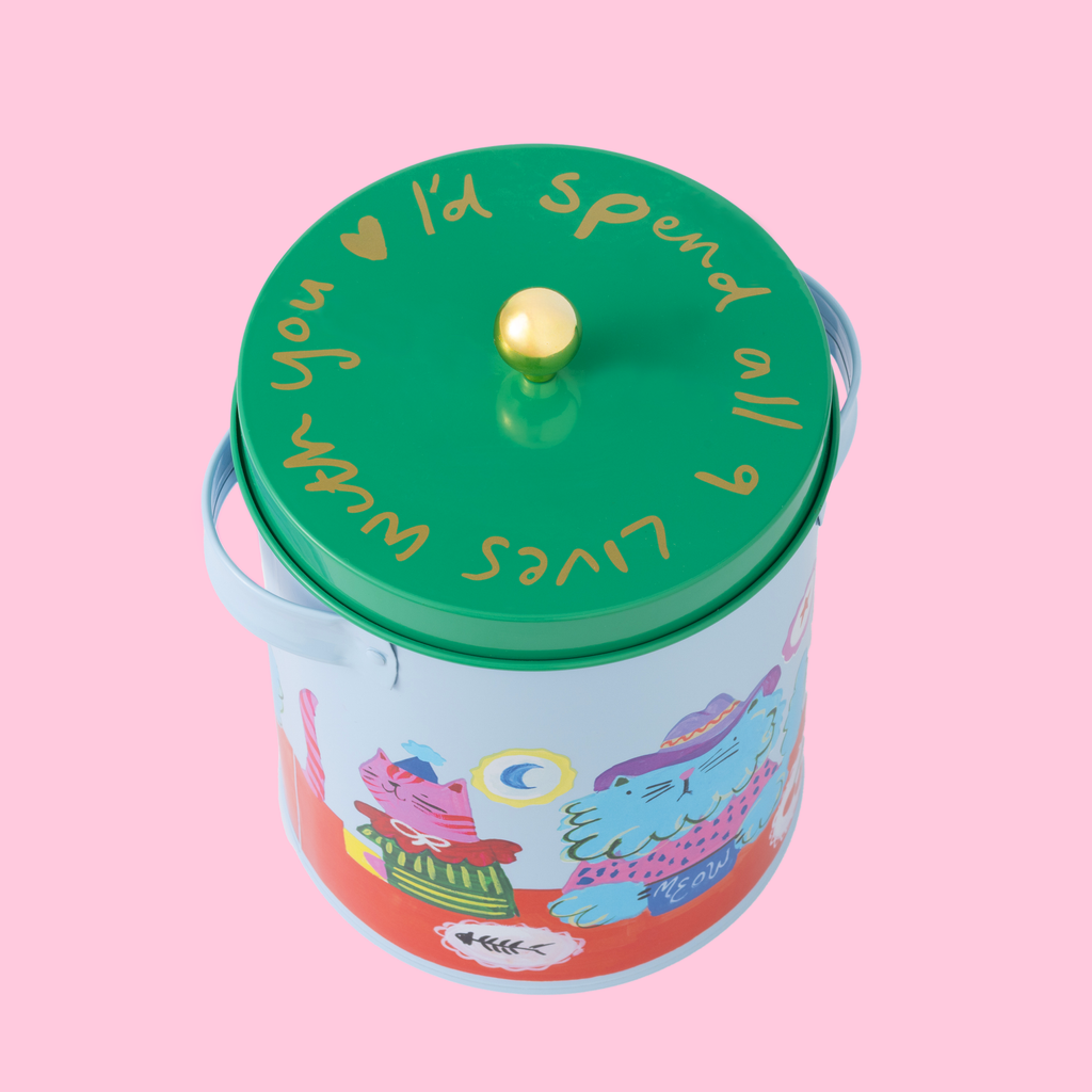 Cool Cat Club Storage Tin & Scoop
