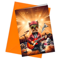 Yorkshire Terrier Rock Band Birthday Card