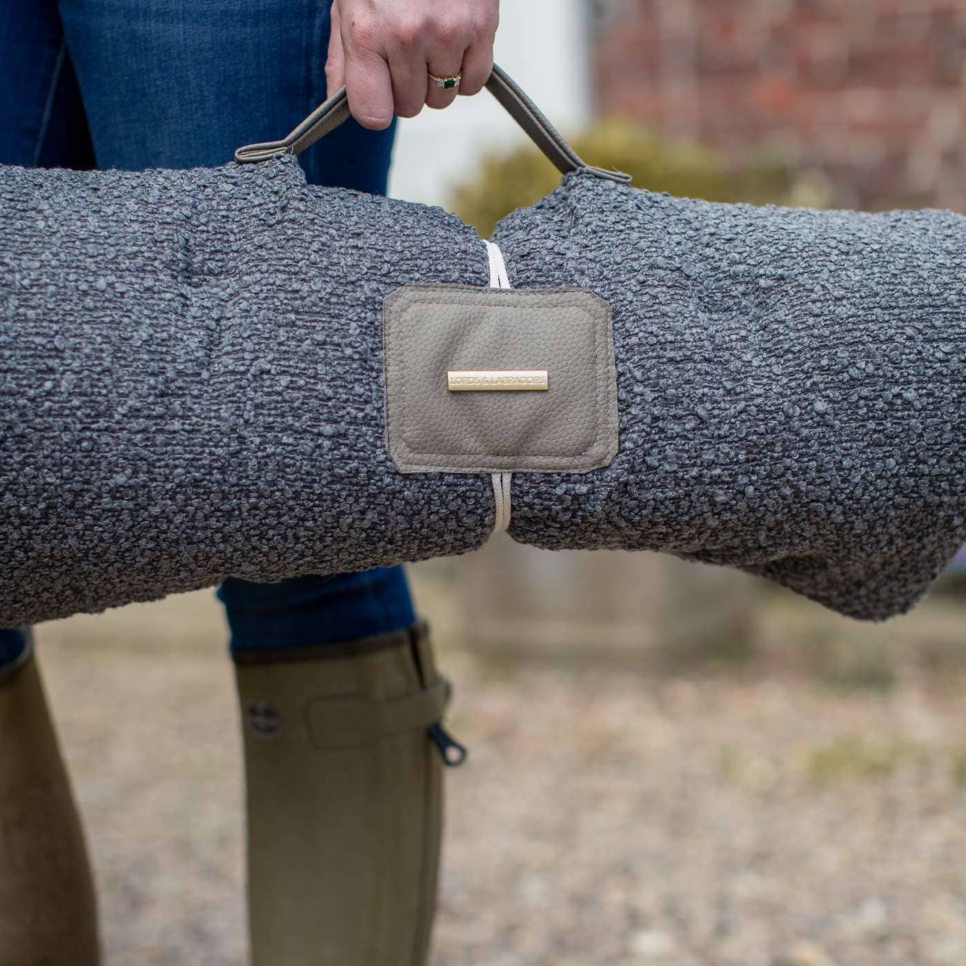 Travel Mat in Granite Bouclé by Lords & Labradors