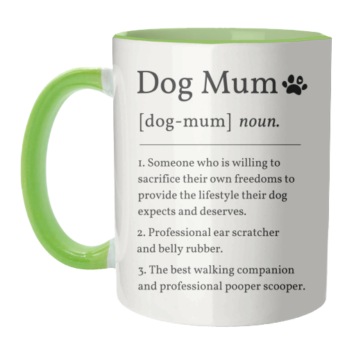 Mugs 'Dog Mum Definition Funny Dictionary Style Quote Print'