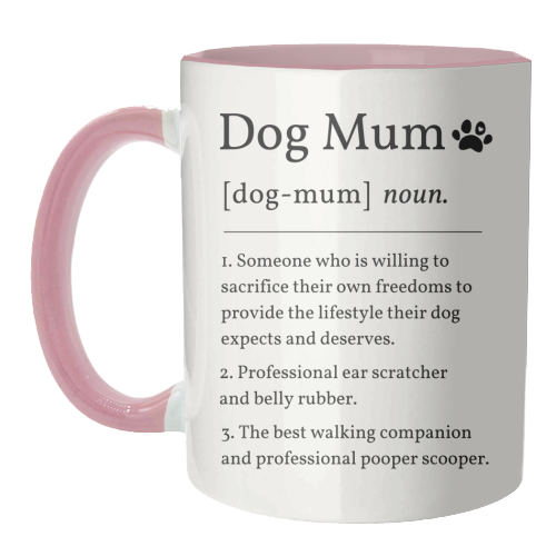 Mugs 'Dog Mum Definition Funny Dictionary Style Quote Print'
