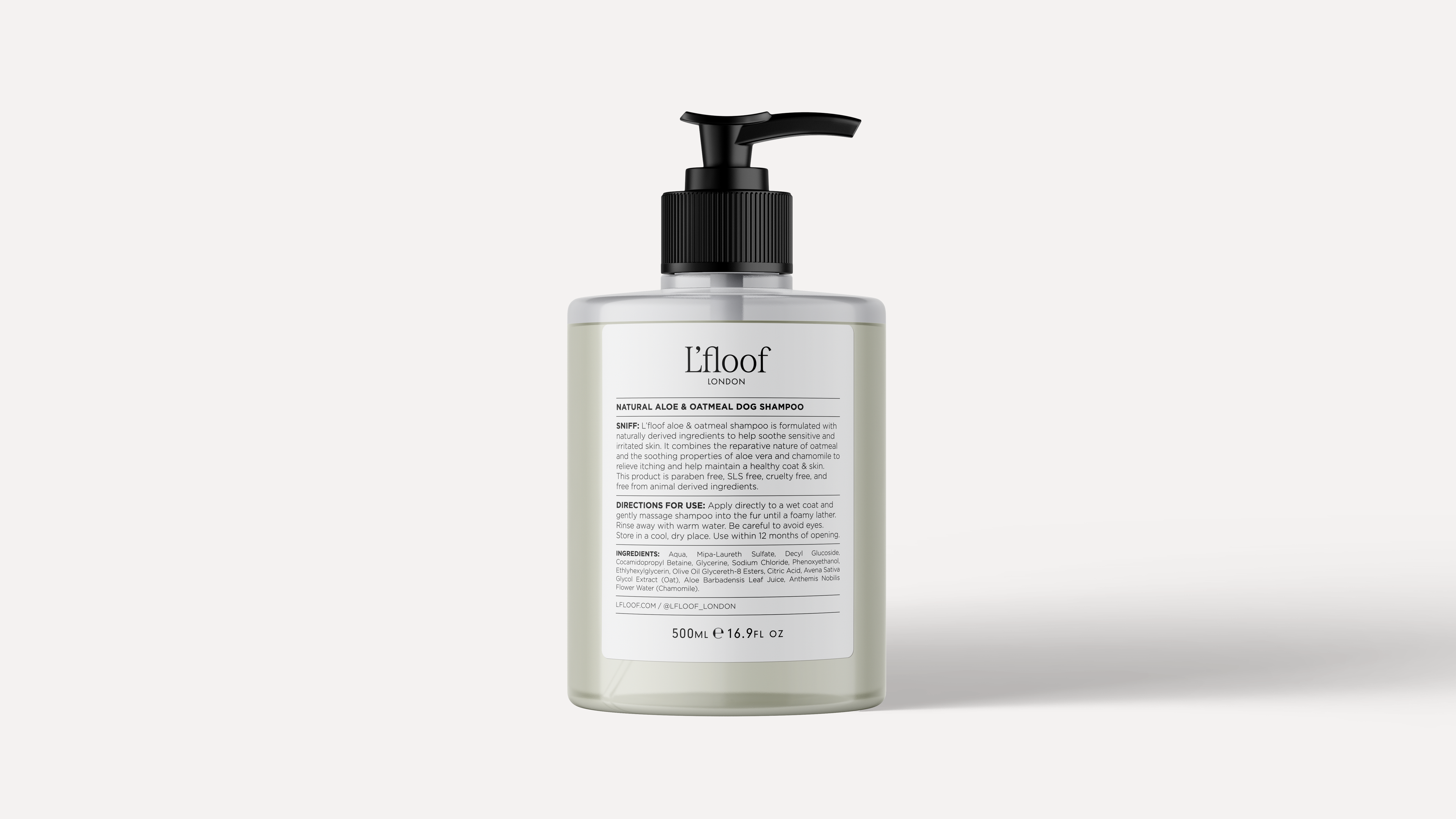 Natural Dog Shampoo - SNIFF - Oat & Aloe- 500ml - L'floof