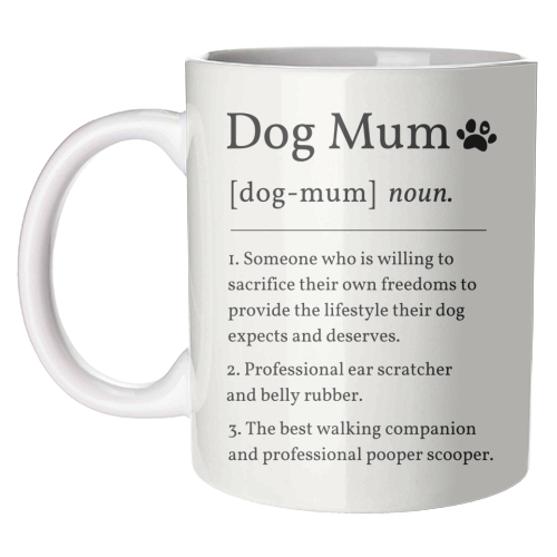 Mugs 'Dog Mum Definition Funny Dictionary Style Quote Print'
