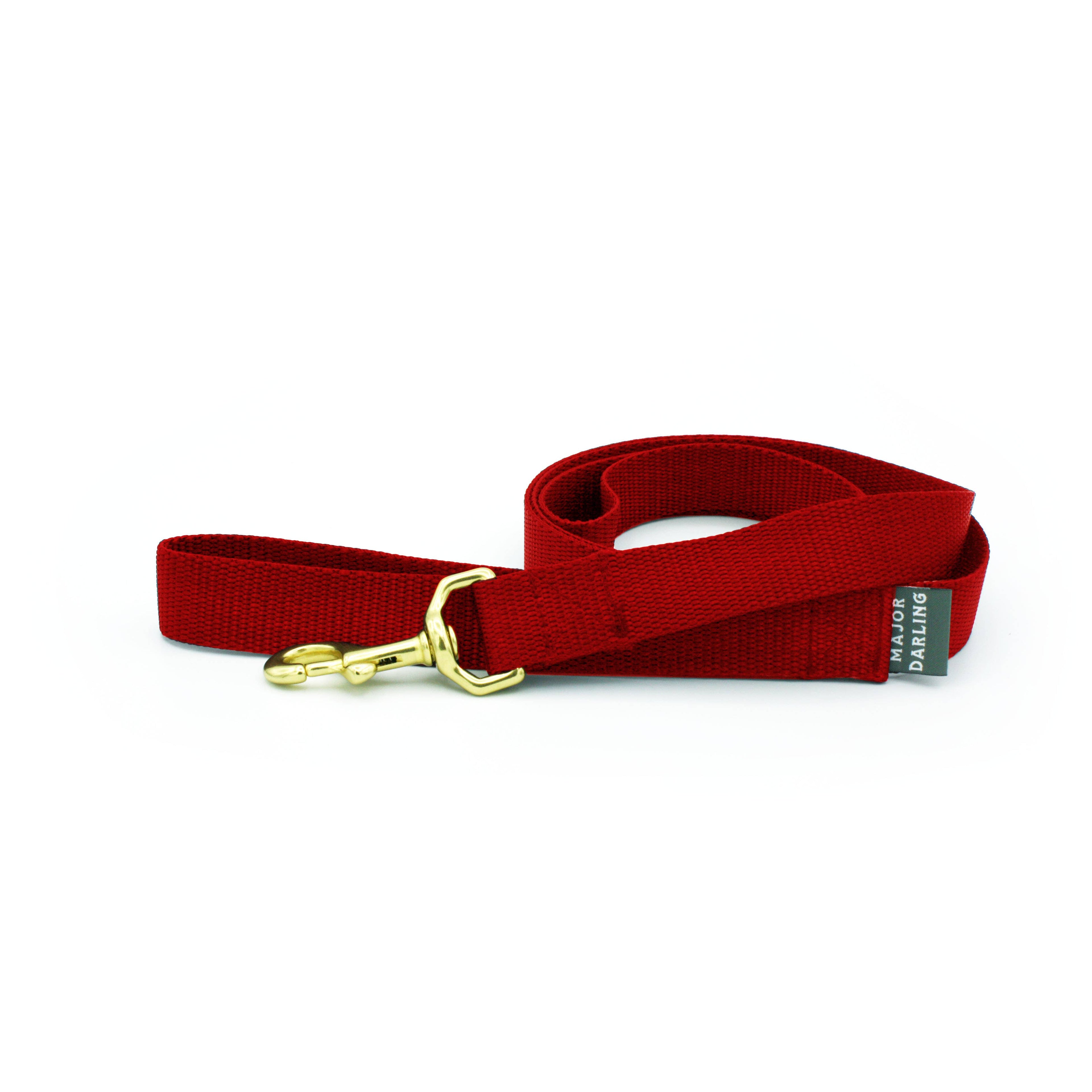 Basic Leash: Red / Standard (1" wide)