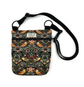Black Strawberry Thief Print Dog Walk and Treat Bag