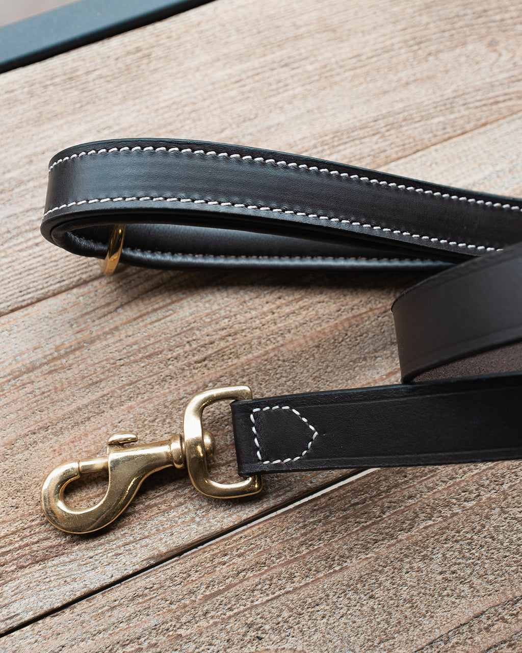 Leather Dog Lead with Contrast Stitching - L24