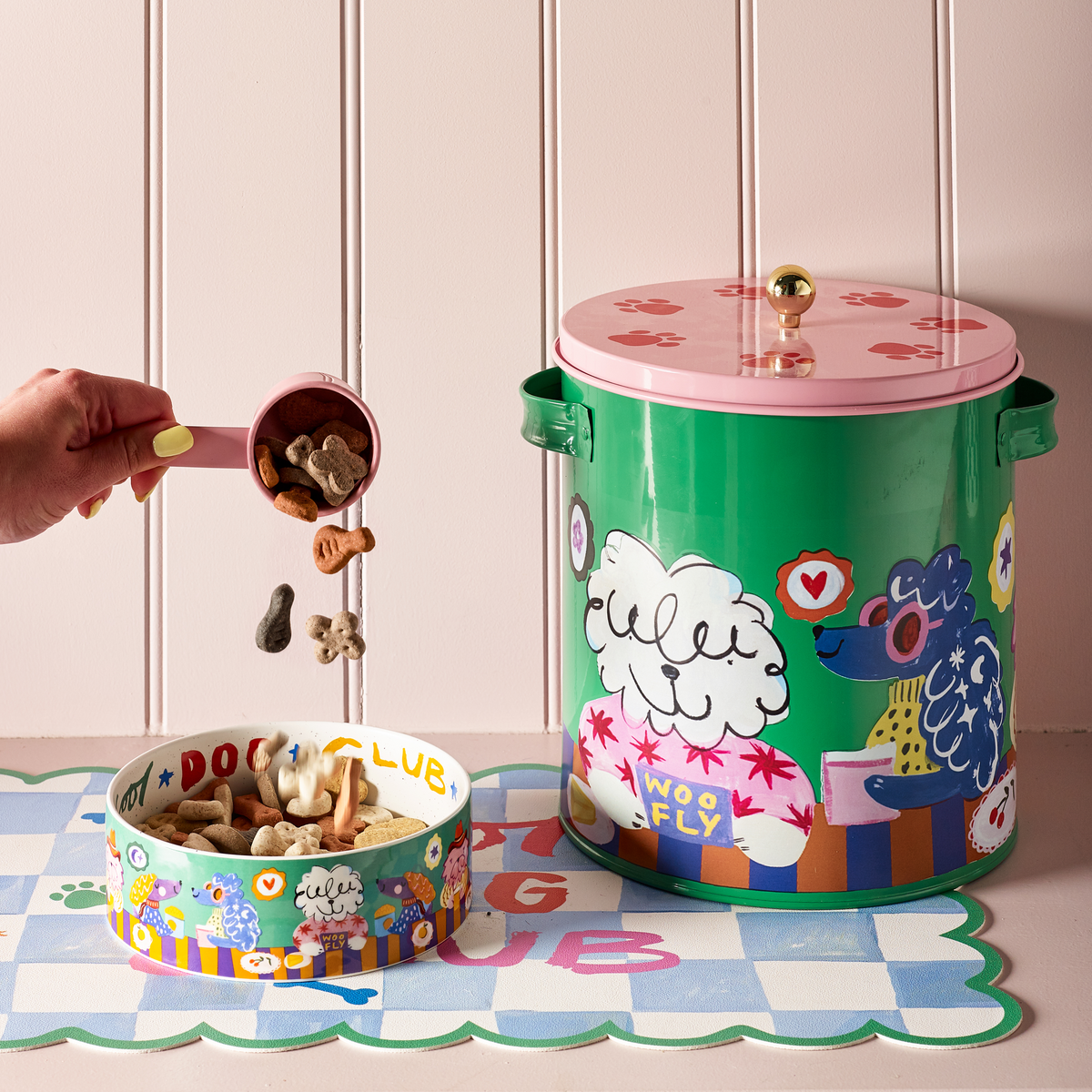 Cool Dog Club Storage Tin & Scoop