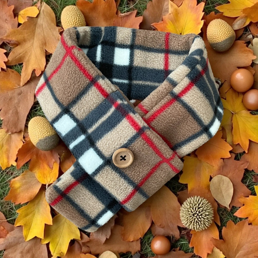 Tartan Scarf - Beige/Black