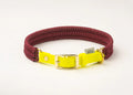 Stix Collar - Burgundy with Yellow