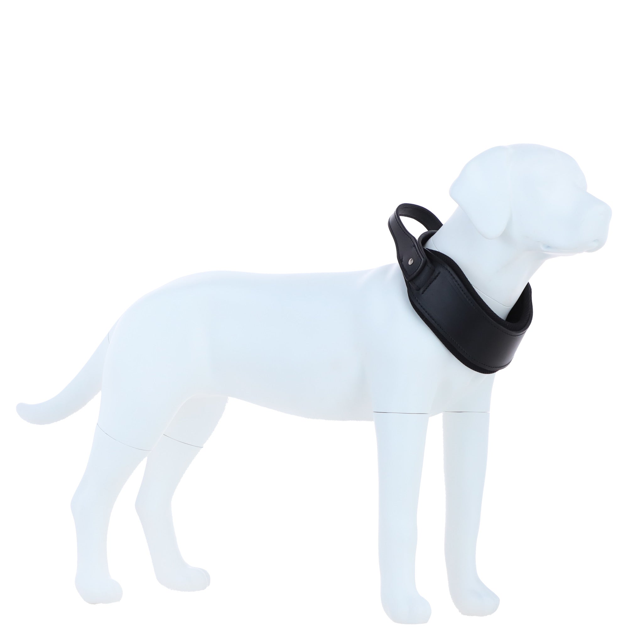 Leather Dog Collar with Traffic Handle - Field Range - K9-3