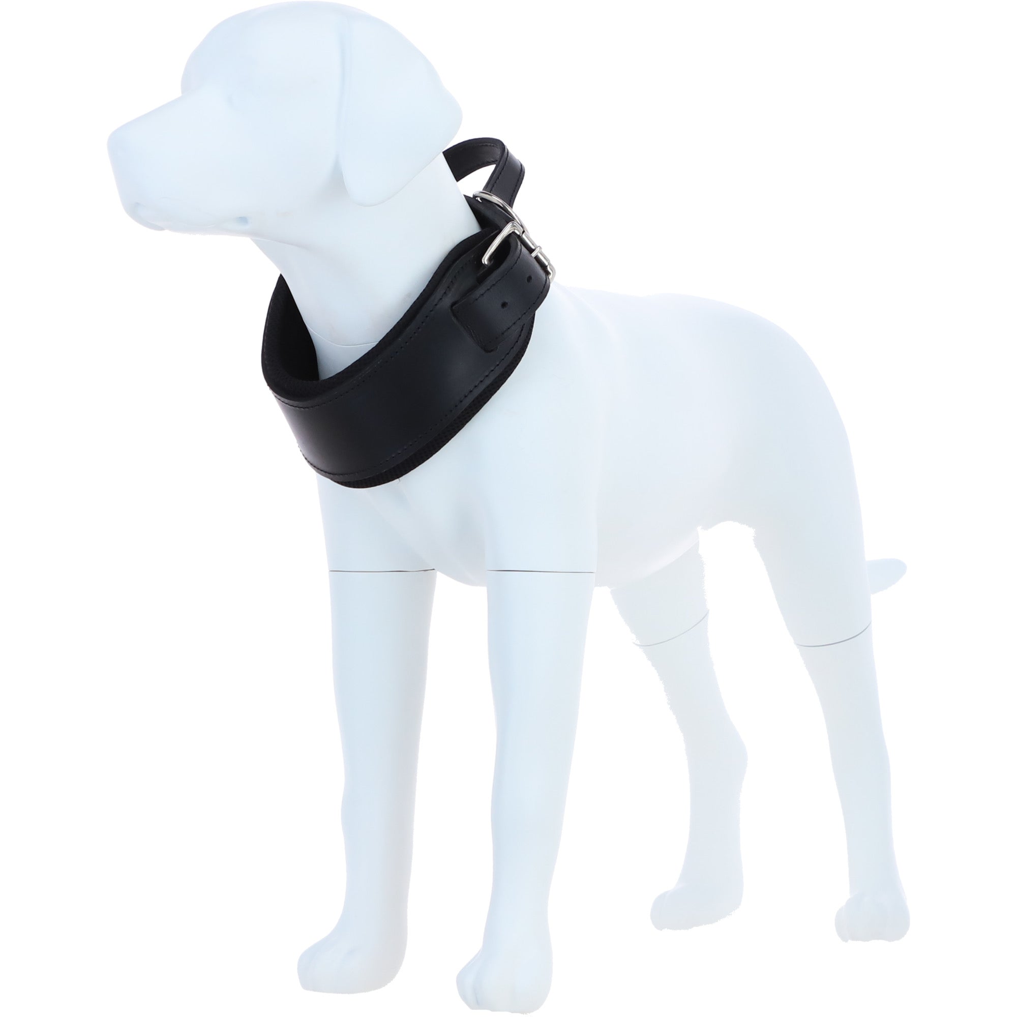 Leather Dog Collar with Traffic Handle - Field Range - K9-3