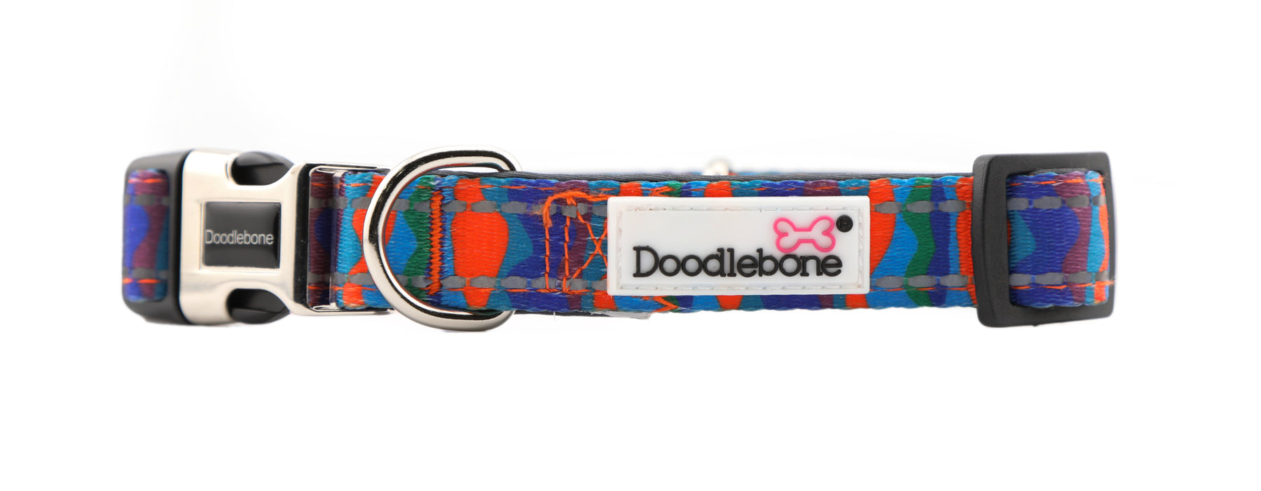 Padded Dog Collar - Waves