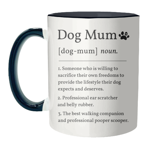 Mugs 'Dog Mum Definition Funny Dictionary Style Quote Print'