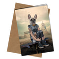 French Bulldog Skateboard Birthday Card