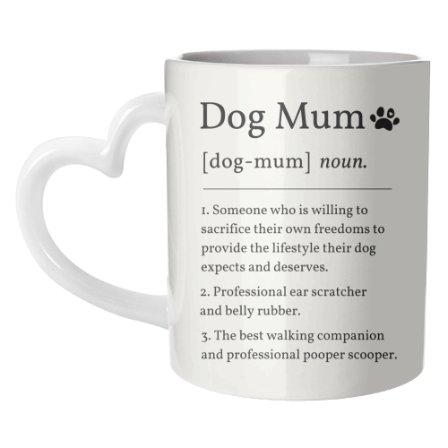 Mugs 'Dog Mum Definition Funny Dictionary Style Quote Print'