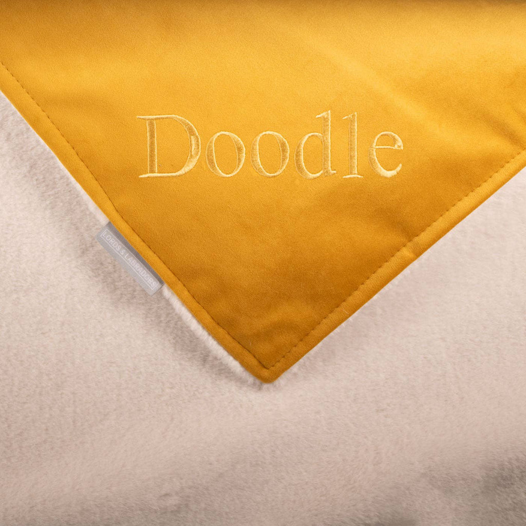 Dog & Puppy Blanket in Saffron Velvet