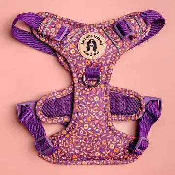 Ditsy Floral Purple Ultra Comfort Dog Harness
