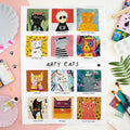 Arty Cats Tea Towel 