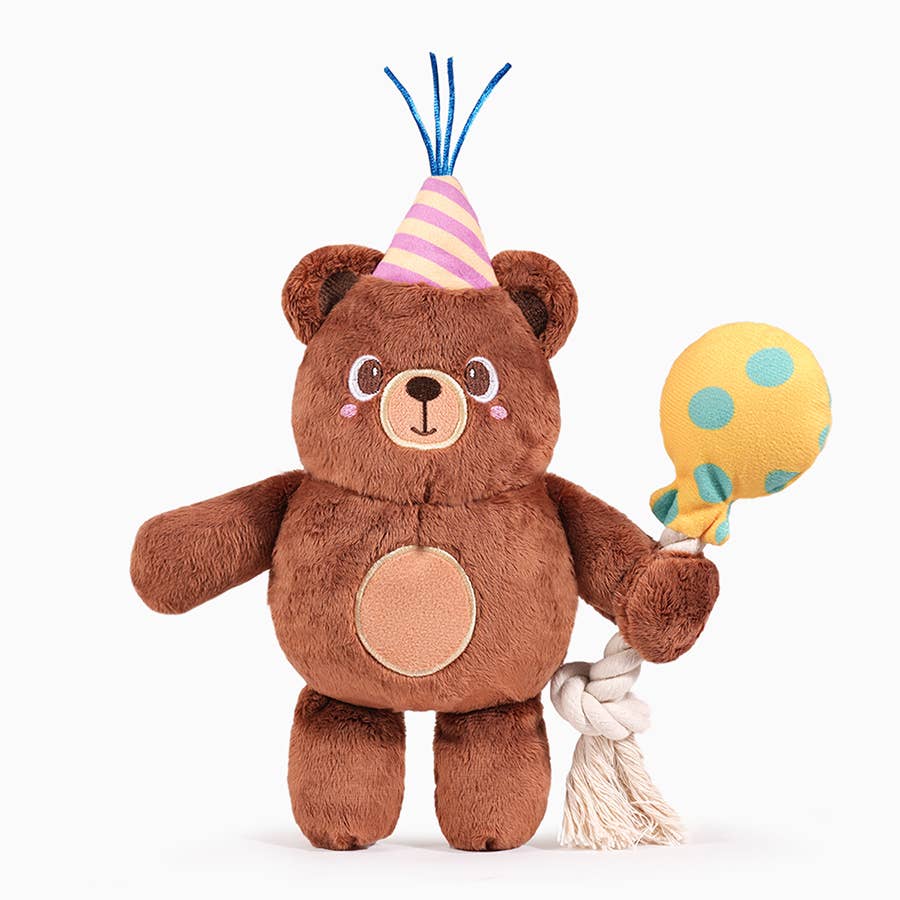 HugSmart Pet - Yappy Birthday | Party Bear - Dog Plush Toy