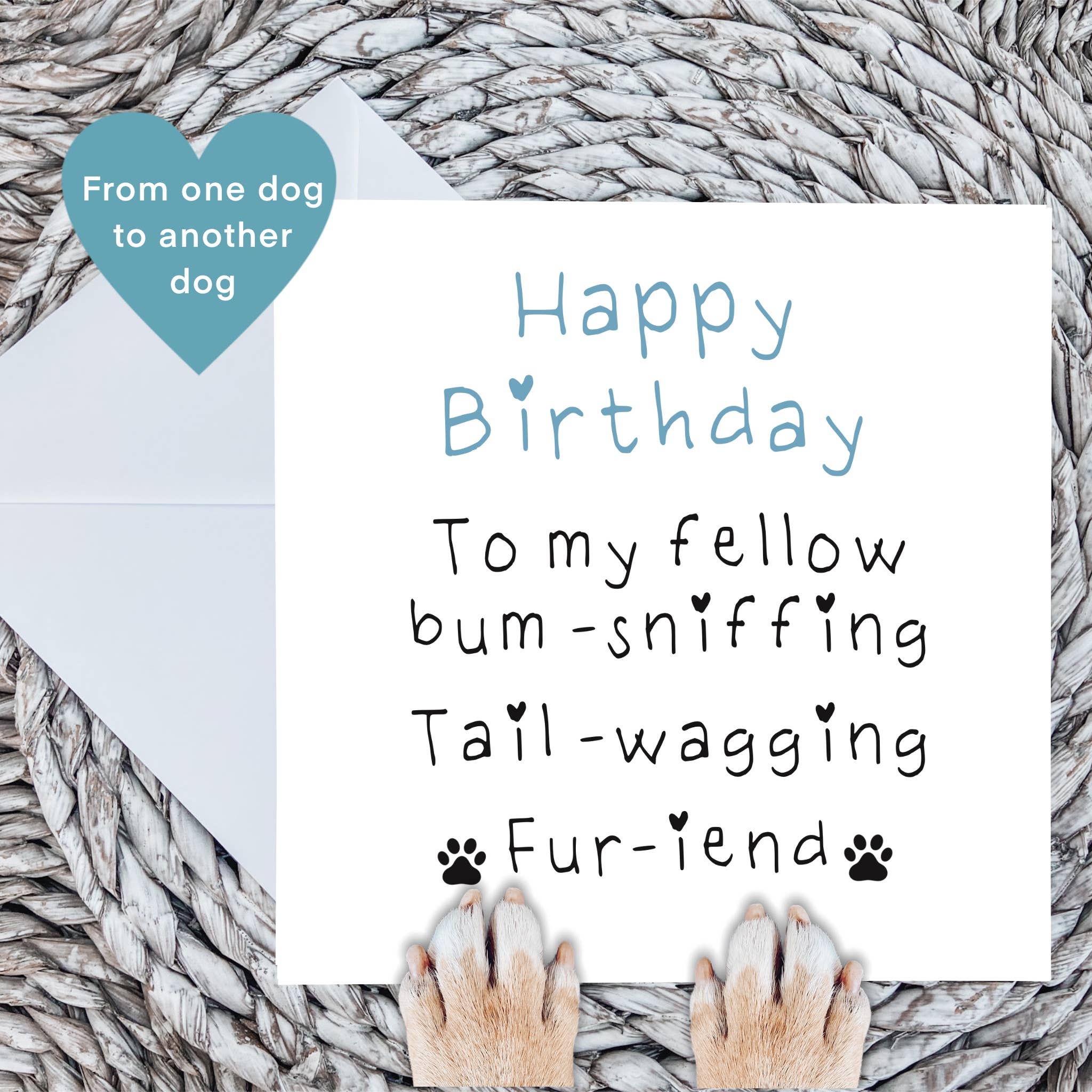 Dog Birthday Card | Funny | From one dog to another dog
