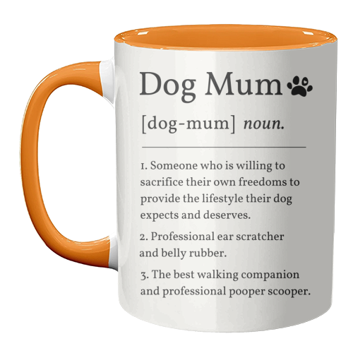 Mugs 'Dog Mum Definition Funny Dictionary Style Quote Print'