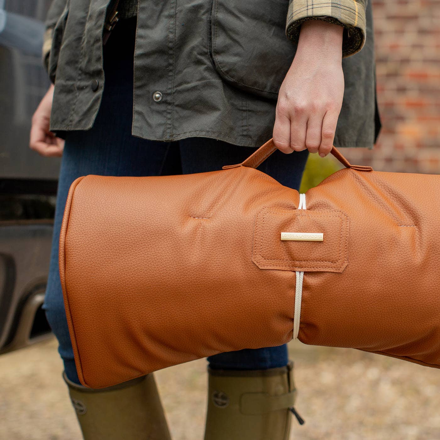 Travel Mat in Ember Rhino Tough Faux Leather