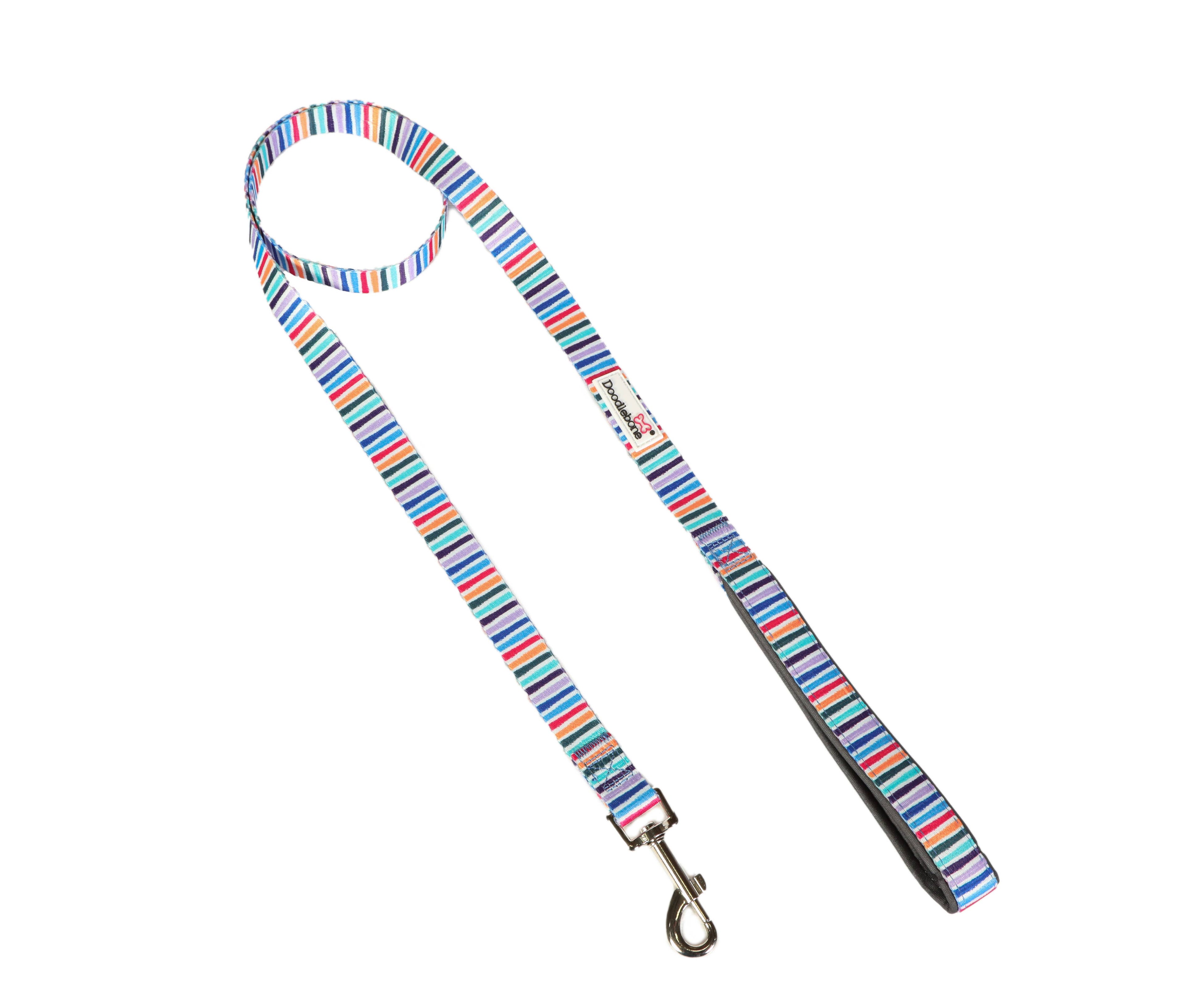 Padded Dog Lead - Stripes