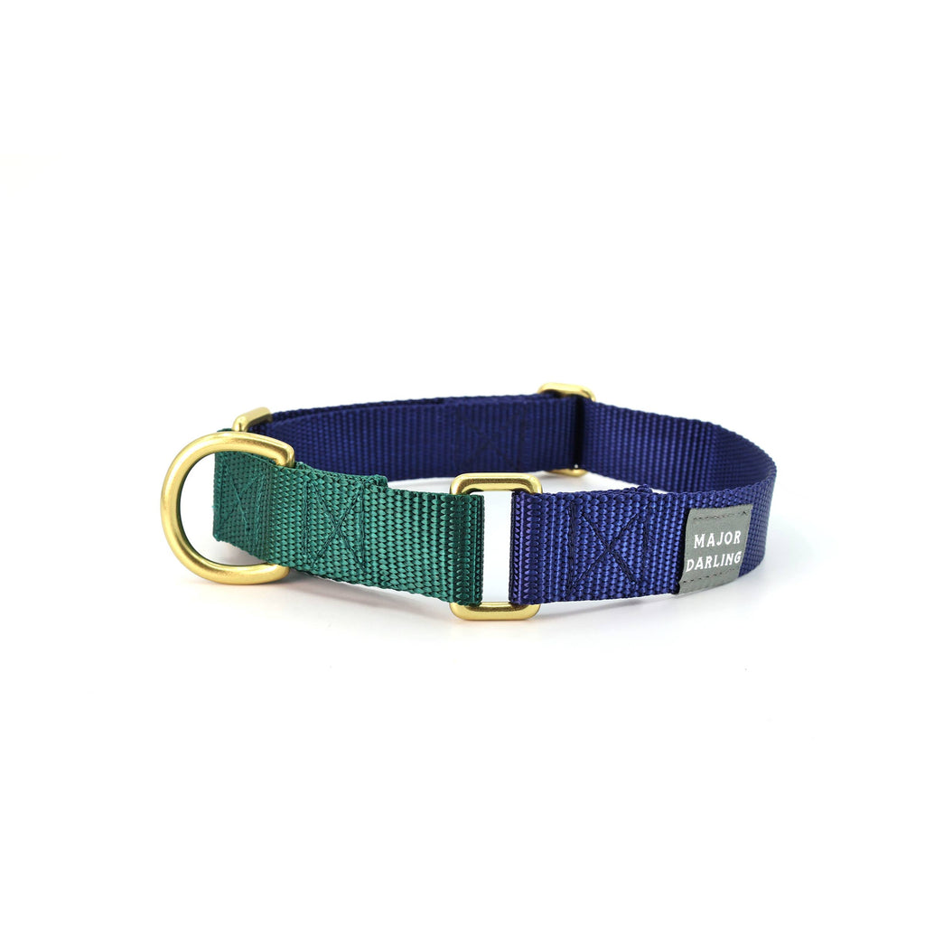 Martingale Collar / Navy + Forest
