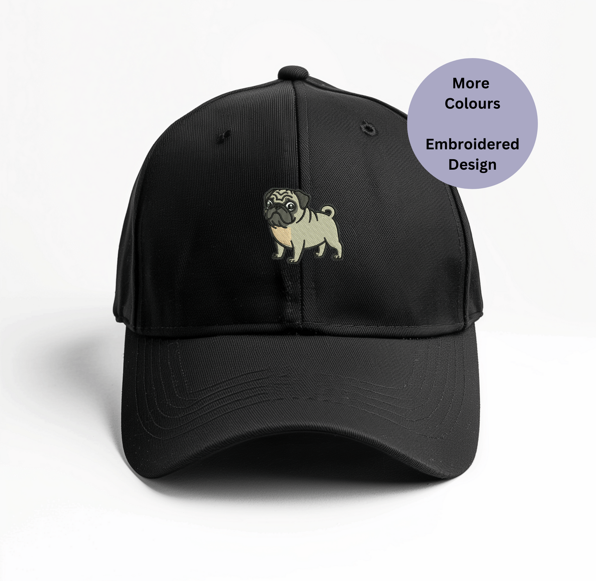 Pug embroidered Cap - Unisex Caps