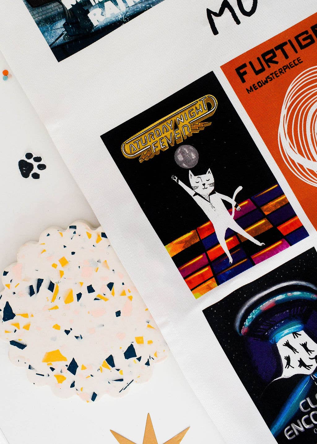 Movie Cats Tea Towel