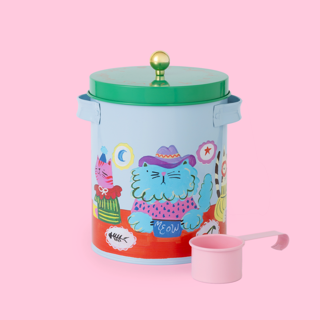 Cool Cat Club Storage Tin & Scoop