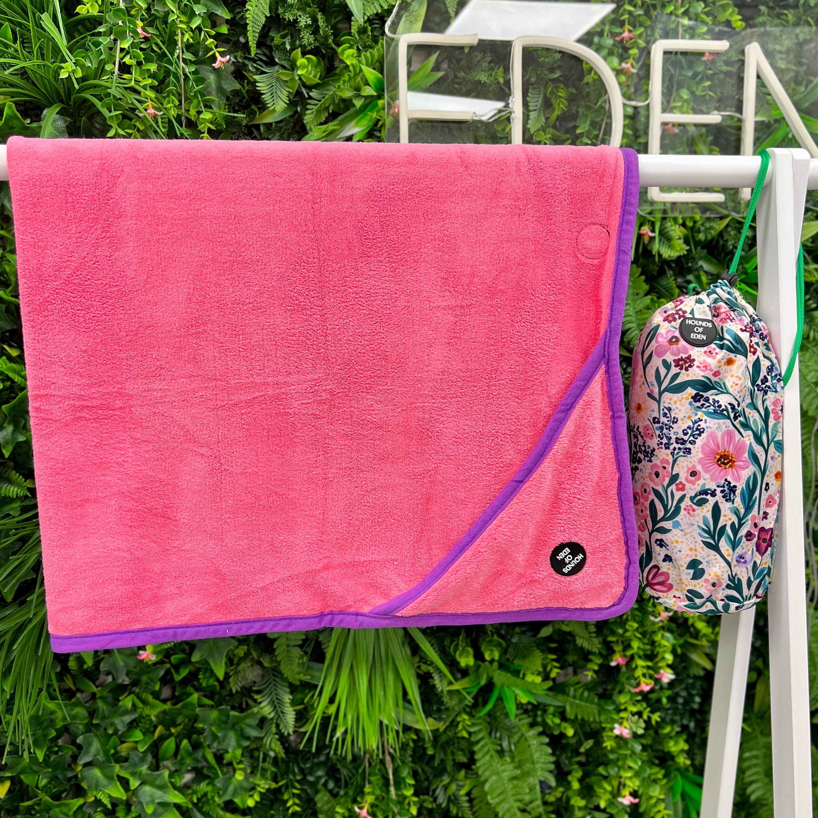 Patchy’s Plum Petals Dog Towel