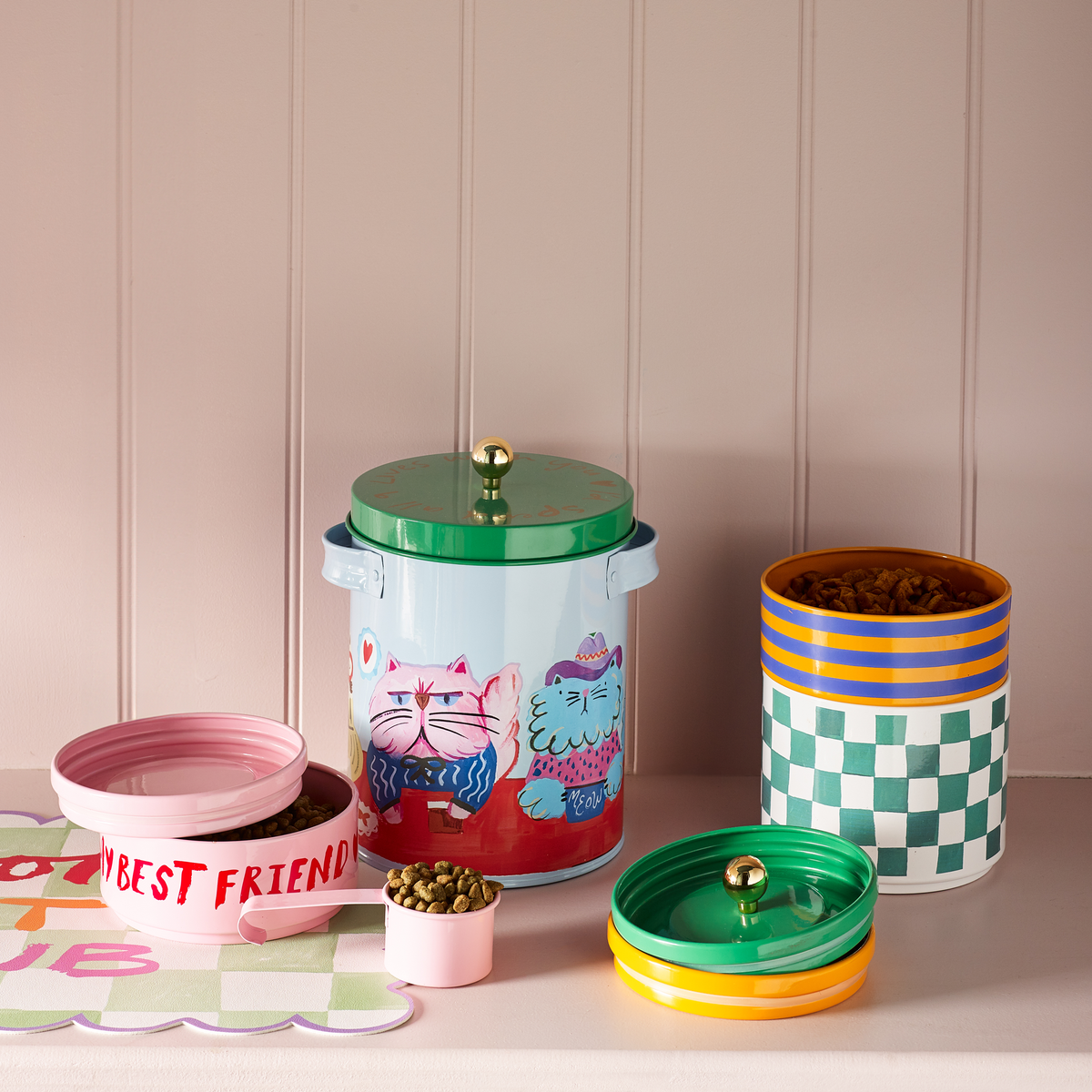 Cool Cat Club Storage Tin & Scoop