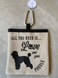 Poodle Pet Treat Bag