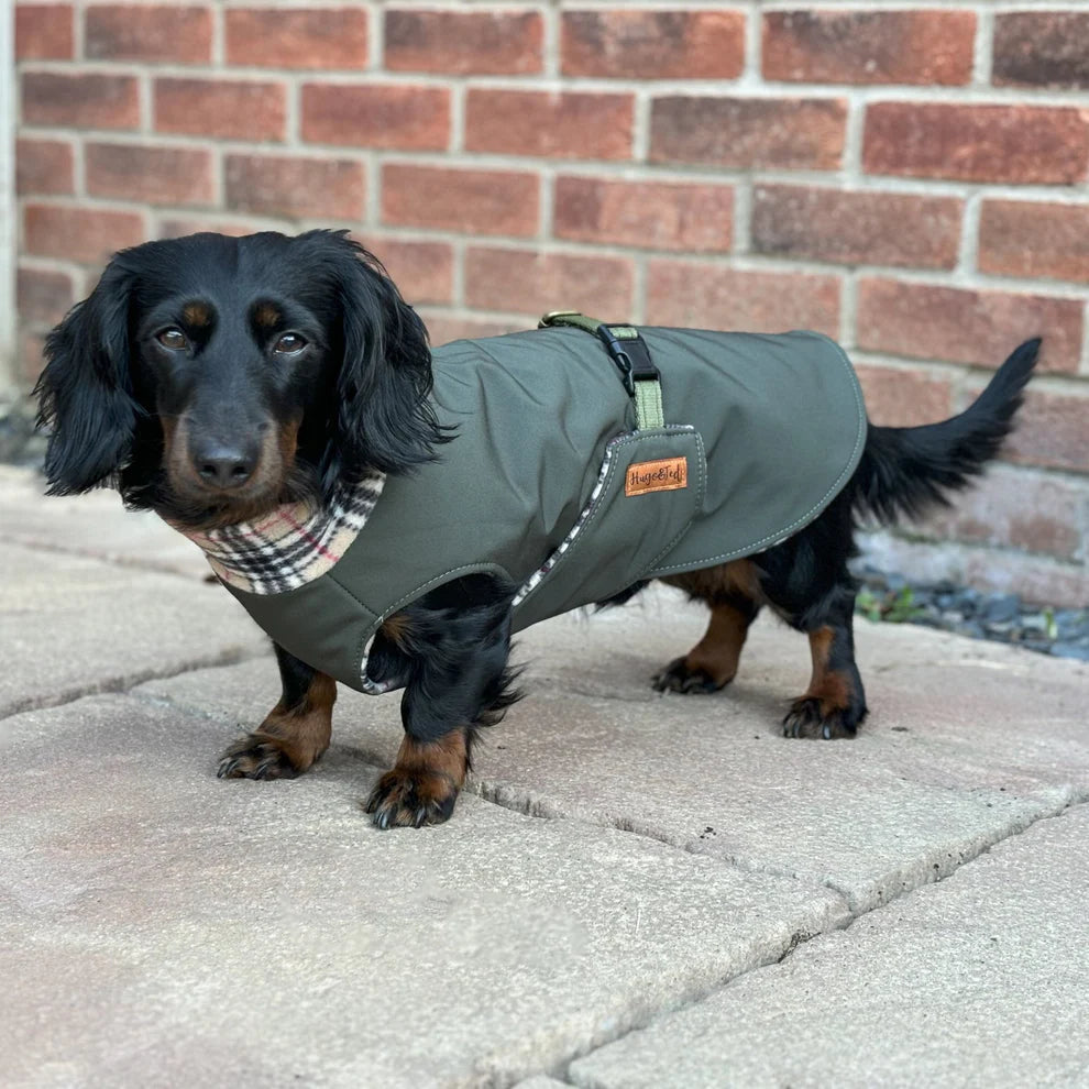 Rainfleece Waterproof Ultimate Walkies Coat - Khaki & Beige Tartan
